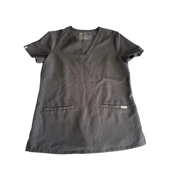 FIGS Casma Scrub Top Womens XS Black V-Neck Technical Collection FW1100 - Picture 1 of 6